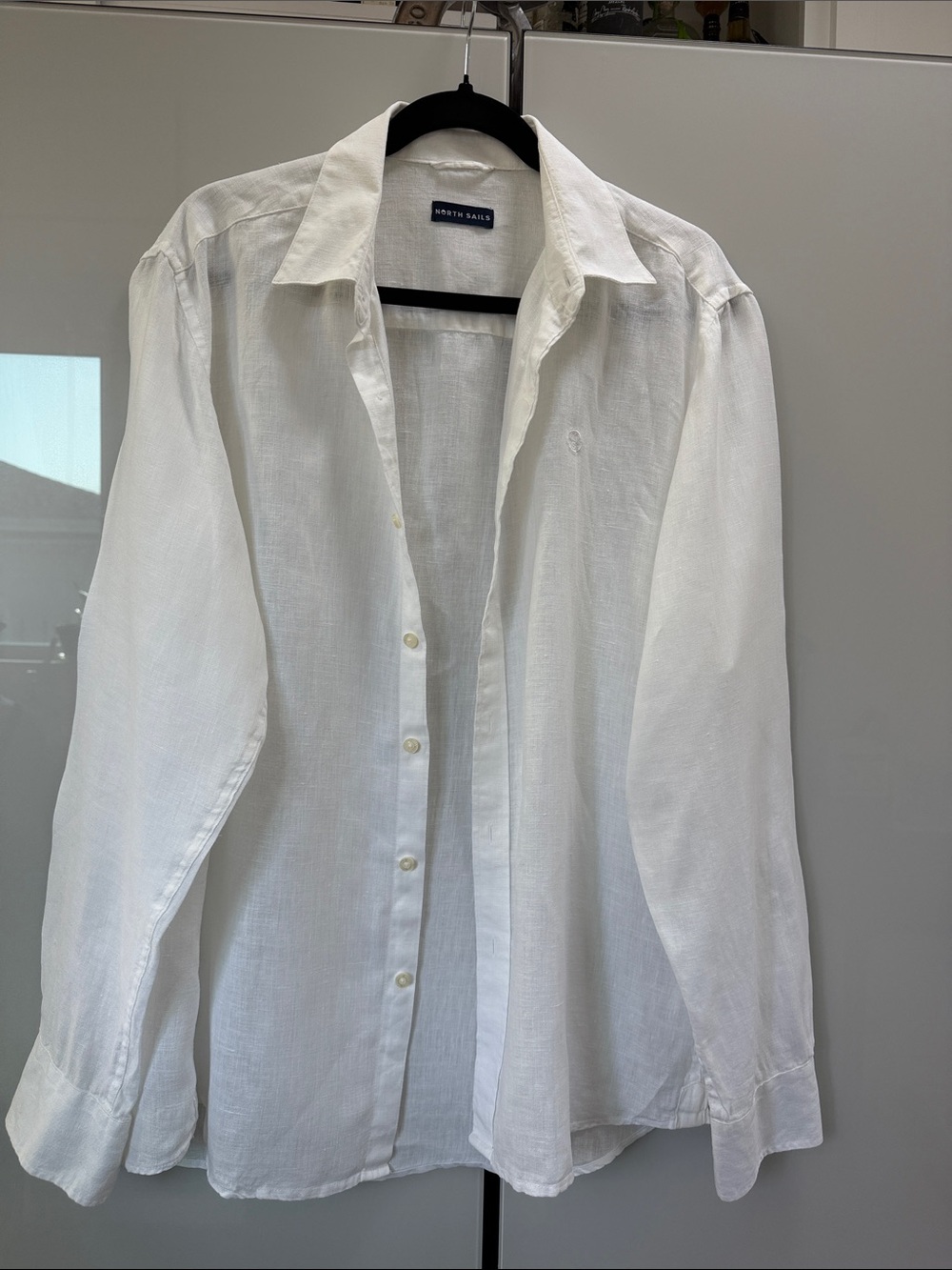 North Sails White Linen Men's Button-Up Shirt